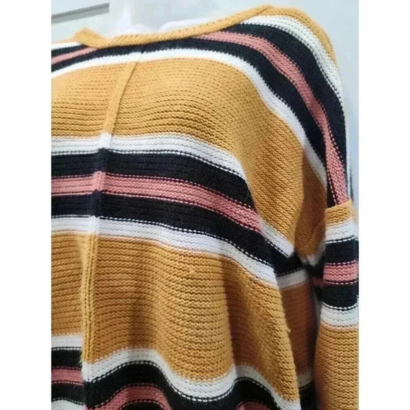 Free For All Womens Size Large Burnt Orange Knit Pullover Sweater Cropped - Picture 2 of 6